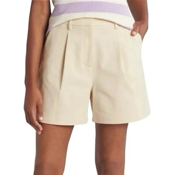 41 Hawthorn Mid Rise Short Front Pleat, light tan Size 8 - Picture 1 of 9
